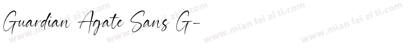 Guardian Agate Sans G字体转换